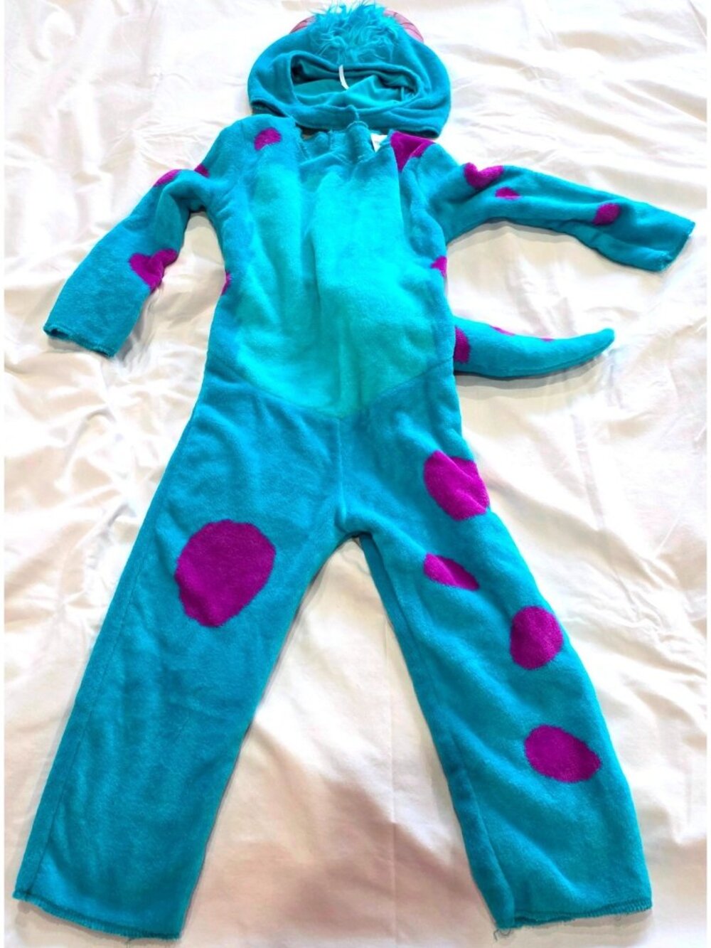 Disney Monsters Inc SULLY Sullivan Halloween Costume suit & hat child Large 4-6